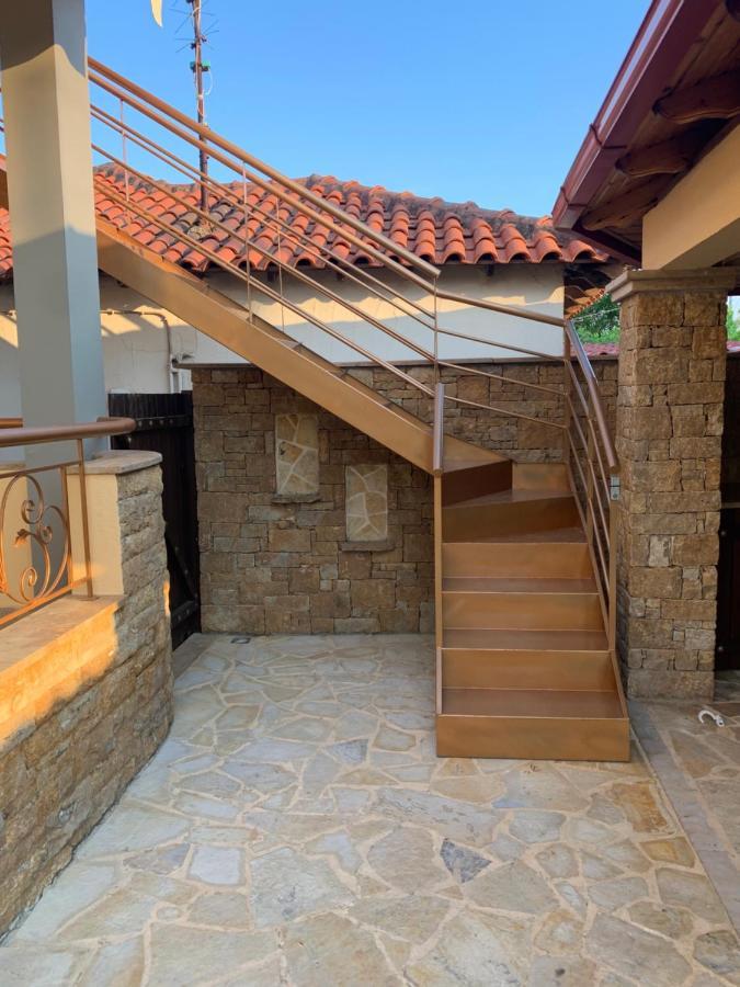 Doormat# Wait 'N Sea, Jacuzzi, Luxury Stone House Apartman Epanomí Kültér fotó